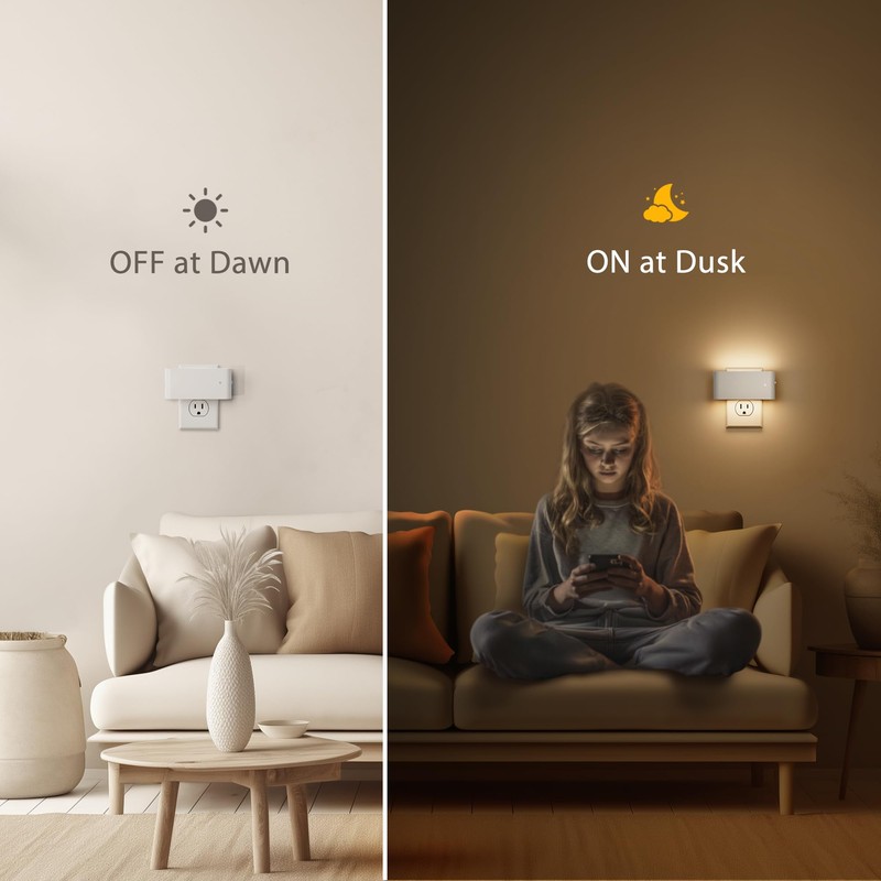 Briignite Night Lights Plug into Wall, LED Night Light with