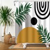 ChloropLastid Boho Shower Curtain Mid Century Shower Curtains Geometric Modern