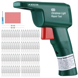 Hohean Christmas Light Repair Kit with 80 Xmas Replacement Bulbs, Christmas Light Test for Repairing Incandescent Christmas Light Bulb, Christmas Tree Light Tester Kit, Include 204 Marking Stickers