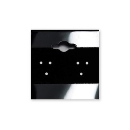 Black Flocked Earring Hanging Display Cards Jewelry 1.5" x 1.5" - 200 Pack