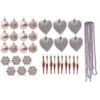 Christmas Tree Decoration Baubles Snowflakes Droplet Garland Heart Set 35pc