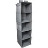 iGadgitz Home U7150 Fabric Hanging Wardrobe Shelves (5 Shelf), Collapsible