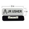 Jr Usher 1 x 3" Name Tag/Badge, Red, Praying Hands