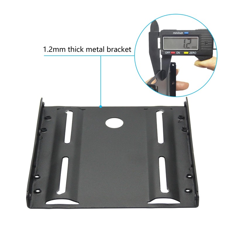 2pcs 2.5" to 3.5" Hard Drive Bracket - Metal SSD