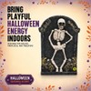 Halloween Skeleton Tombstone Figurine - Spooky Graveyard Indoor Decor Prop