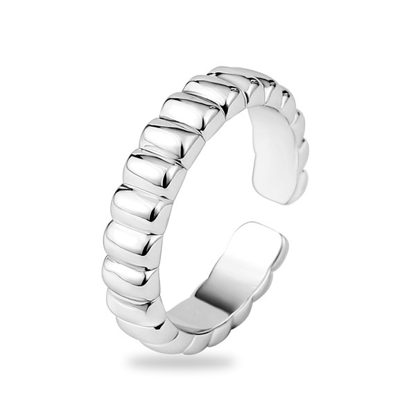 UneDouce Gold Chunky Dome Rings for Women | Textured Puffy