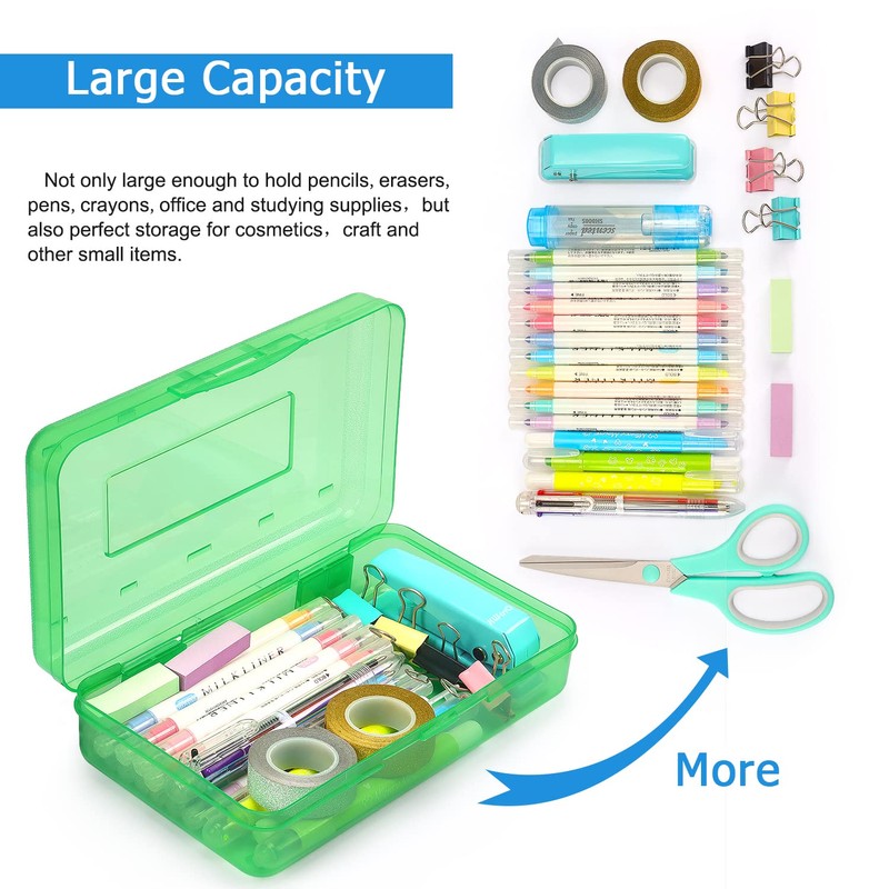 Tamaki 1 Pack Plastic Pencil Box Large Capacity Pencil Boxes