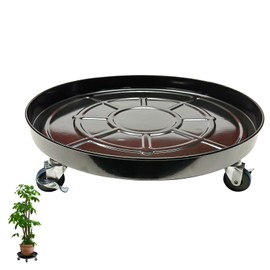 Kaoolaa Plant Caddy with Wheels 20 Inch Heavy Duty, Easy Assembly and Versatile Use for Your Indoor and Outdoor Plant Stand(2 PCS, Black)