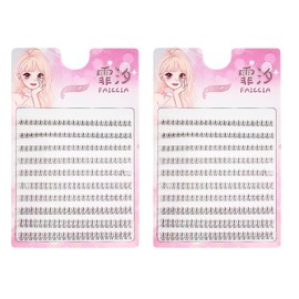 TAKE-ME japan False Eyelashes, False Eyelashes, Bulk Eyelashes, Parties, Natural, Transparent Axis, Actress Eyelashes, Cartoon Makeup (FC025) Set of 2