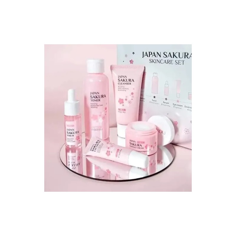 Set Skincare Japan Sakura Blossom Beauty 6pz Prejuvenecer