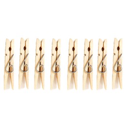Wood Clothes Pegs 8.2cm Jumbo Wooden Clothespins Untreated Wood Clothespins 100% Biodegradable and Compostable For Hanging Clothes And Handicrafts Pack of 24.