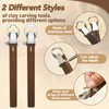 Therwen 2 Pcs Sculpture Scraper Pottery Carving Tool Pottery Cup