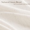 DUKIYO Extra Long Linen 84 Inch Shower Curtain Neutral Modern