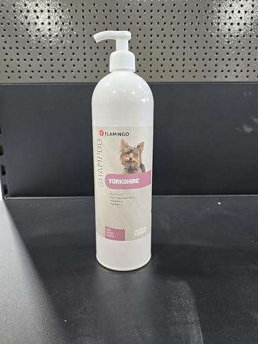 Flamingo Shampoo for Yorkshire Terriers and Other Long-Haired Breeds - 1L for Extended Care - Ideal for Yorkshire Terriers, Maltese, Shih Tzus, Lhasa
