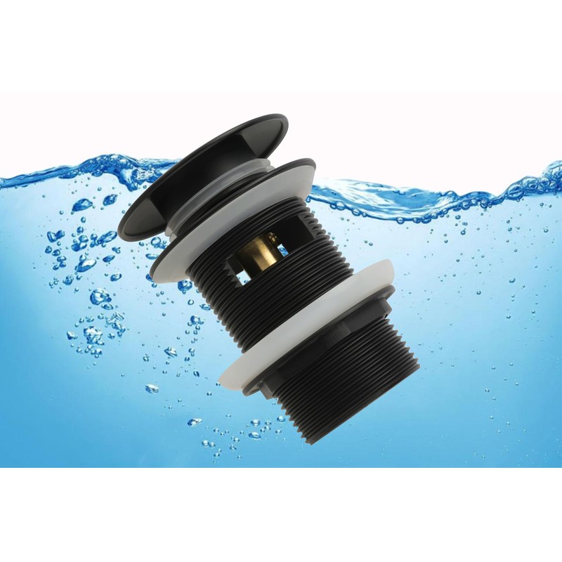 Matte Black Freestanding Bathtub Drain Stopper, Suitable for Most Bathtubs,