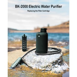 Pre-Filter Replacement Set for the BKLES BK2000 or BK3000 Electric Portable Camping Water Filter - Green Color