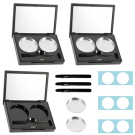 ADOFUN Makeup Palette, Eyeshadow Case, Empty 3 Pieces, Eye Shadow Palette, Travel Eyeshadow Container, Empty Eyeshadow Palette, Empty Lip Palette, Handmade DIY Eyeshadow Bo, Refills, Divided