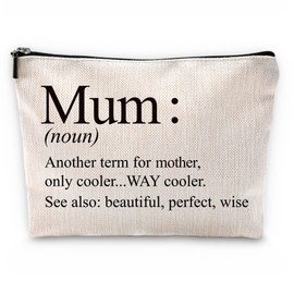 Sufamb Mum Gifts Makeup Bag, Best Mom Gifts for Mother's Day Birthday from Son and Daughter Cosmetic Bags, Gift for Mother Portable Small Toiletry Bag Zipper Makeup Pouch