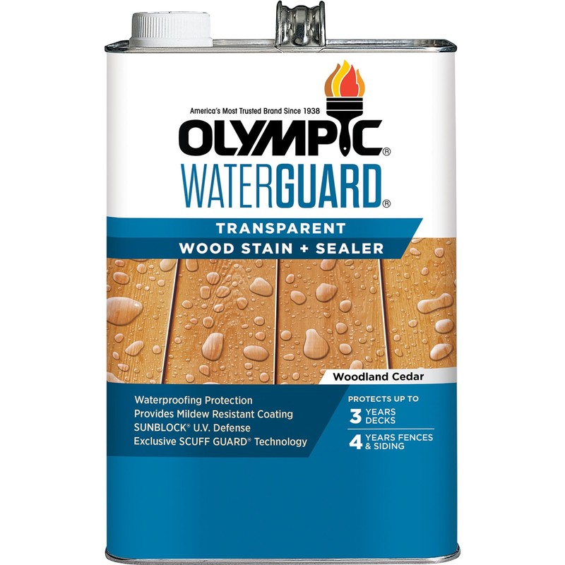 Olympic WaterGuard 1 gal. Woodland Cedar Transparent Wood Stain and