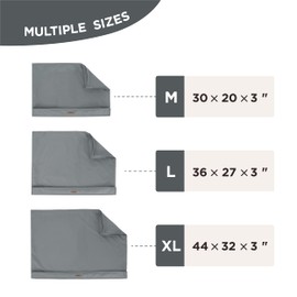 Lesure Water-Resistant Dog Bed Cover - Medium, Oxford Fabric, 30x20x3 Inches