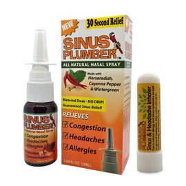 Sinus Plumber Nasal Inhaler and Original Pepper Nasal Spray Sinus Buster Deal
