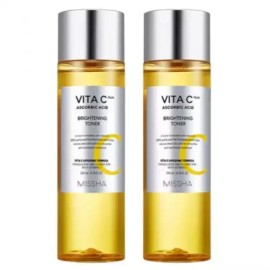 MISSHA 미샤 비타씨플러스 안색토너 200ml 2개 레몬향 진정수분 여드름 트러블 비타민 진정토너 Missha Vita C Plus Tone-Up Toner 200ml 2pcs Lemon Scent Soothing Hydration Acne Trouble Vitamin Soothing Toner [I agree and confirm.]