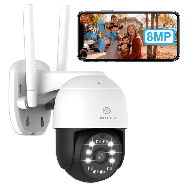 ANTELA 8MP Outdoor Surveillance Camera, 2.4GHz