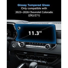 WEIPIN For Glossy Tempered Glass 2023 2024 2025 2026 Chevrolet Colorado 11.3 Inch Touchscreen Screen Protector - Colorado (ZR2/Z71) Accessories