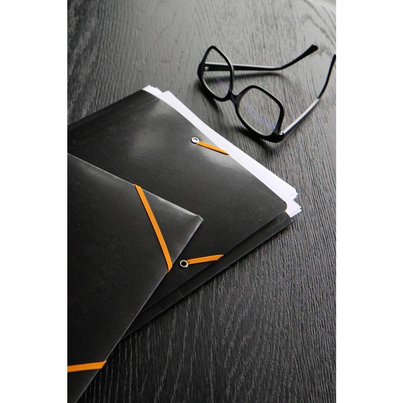 RHODIA 19249C - Elastic Folder - Cardboard Pocket with 3