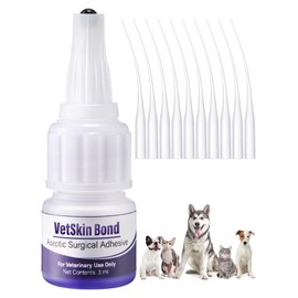 Ceoighe 1 Pack 3ml Veterinary Surgical Skin Glue with 10 Applicators