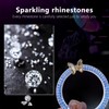 3leavtrees Bling Ring Emblem Car Accessories - Rhinestone Crystal Ring