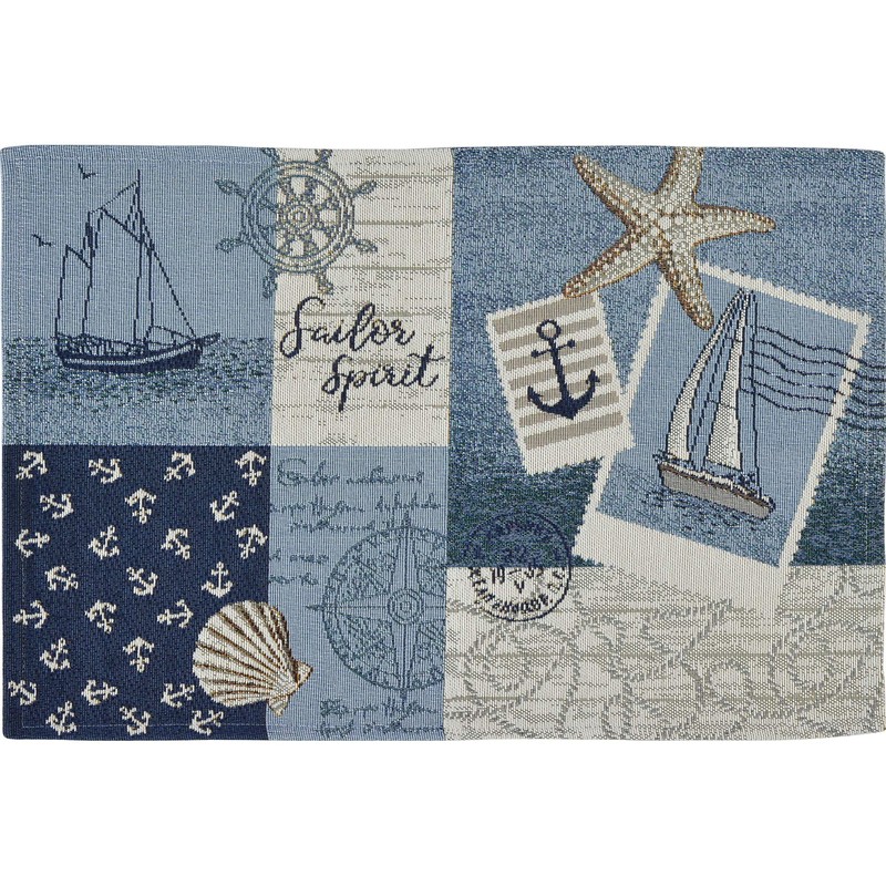 Sander Sailor Patch 2-Pack Tapestry Sailor Patch Placemat Size 32