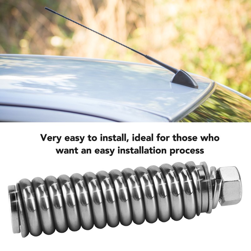 Antenna Spring Mount Silver Shockproof Protective Signal Reception Improvement Flexibility
