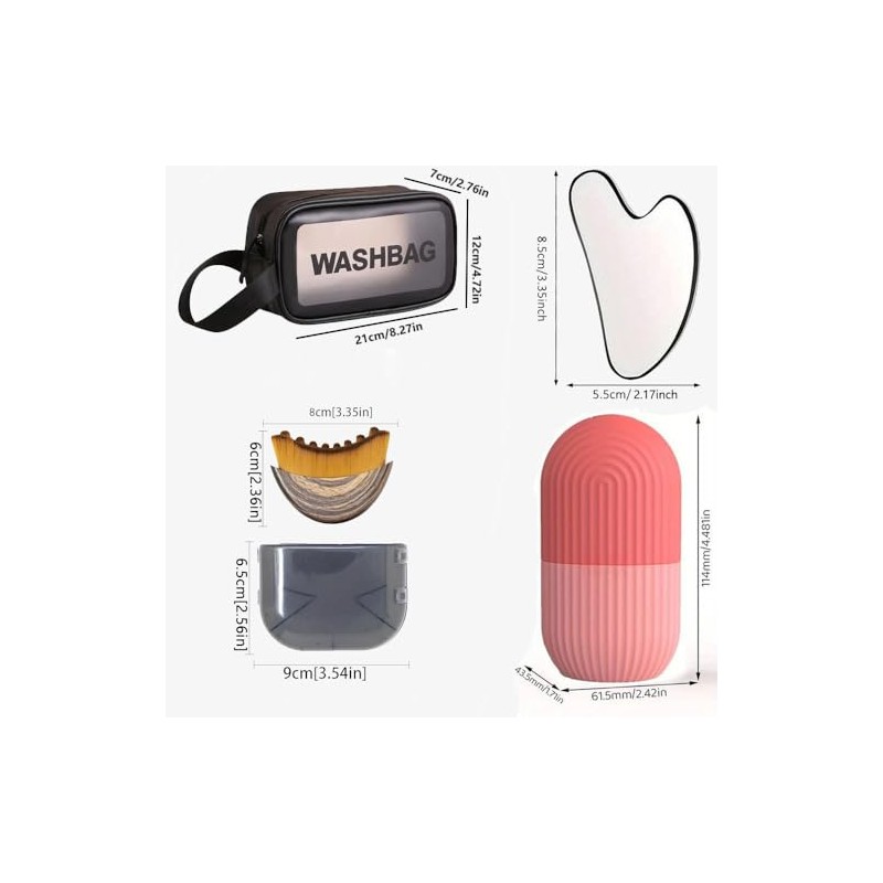 GUIBELL Set de Cepillo Facial Drenaje Linfático con Herramienta Gua