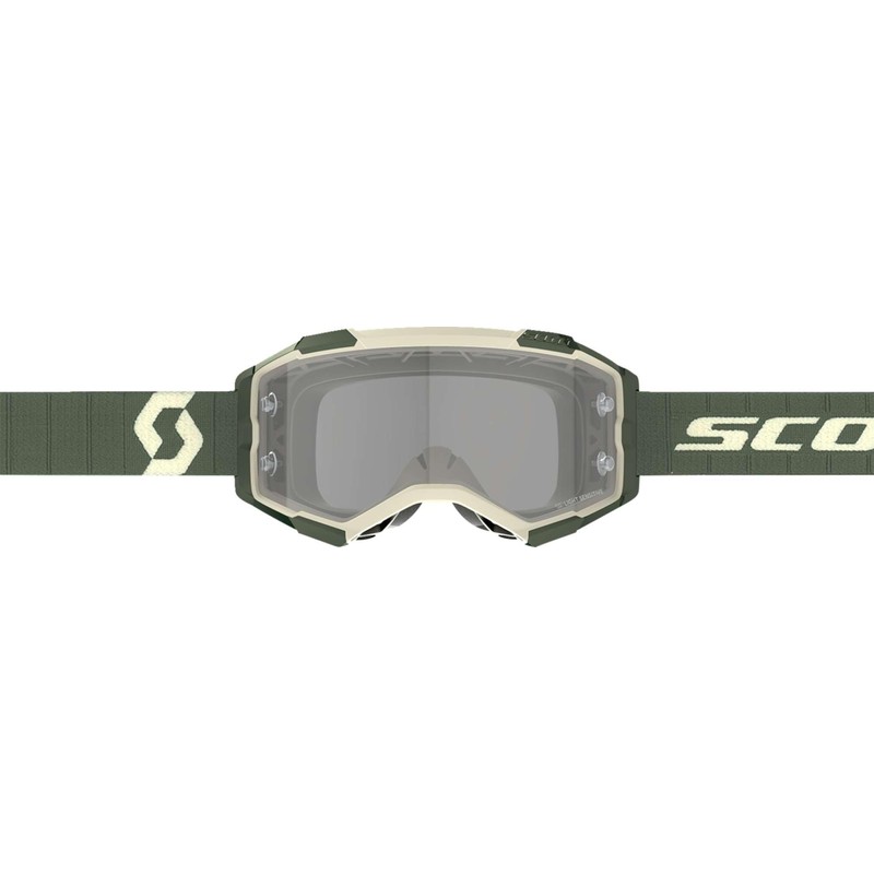 Scott Fury LS MX Goggle Cross/MTB Goggle Khaki Green/Beige/Light Sensitive