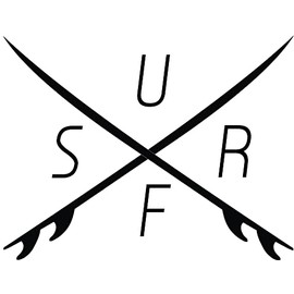 Solenzo - Surf sticker - car motorcycle decoration (black)