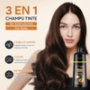 Shampoo para Canas con Tinte, Dark Brown Hair Dye Shampoo