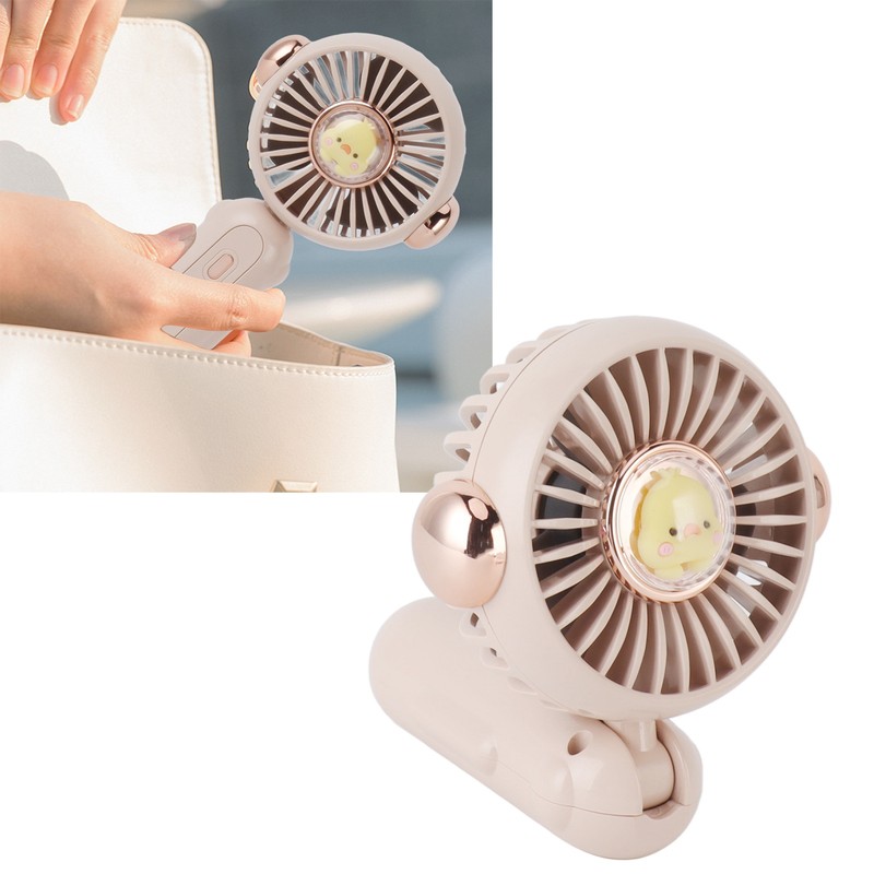Foldable Mini Fan Cute Lightweight 900mAh Adjustable Low Noise Handheld