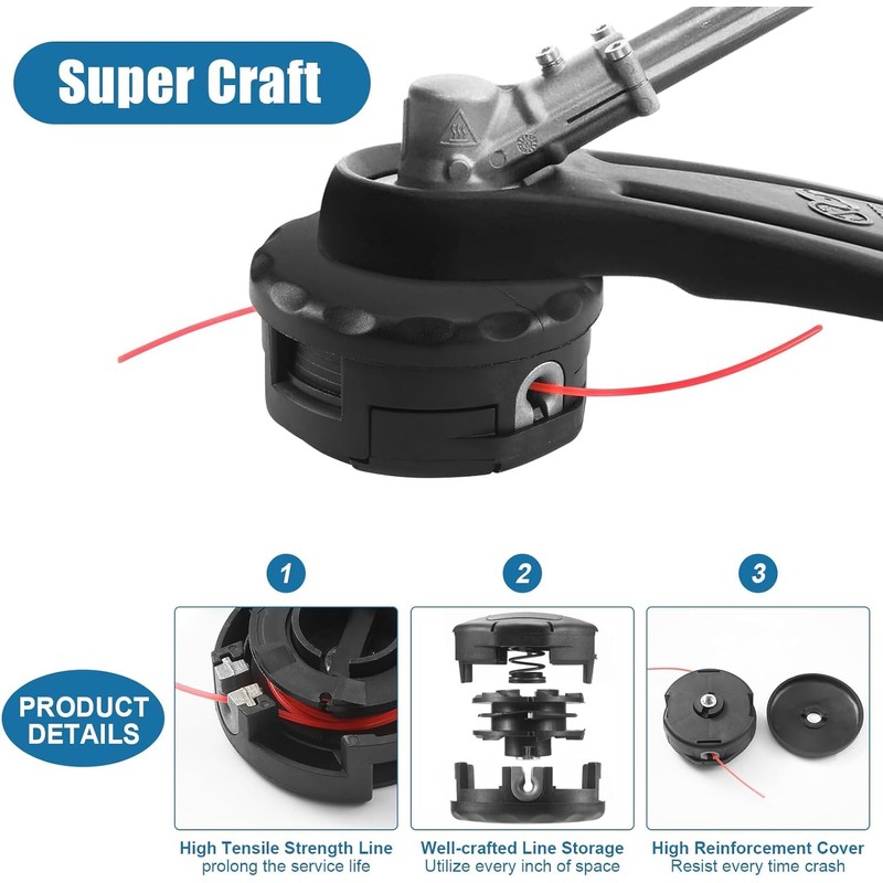 2 Pack String Trimmer Head SRM-225 for Echo Speed Feed