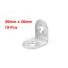 uxcell 10 Pcs 20mmx20mm Corner Brace Joint Right Angle Bracket