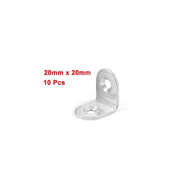 uxcell 10 Pcs 20mmx20mm Corner Brace Joint Right Angle Bracket
