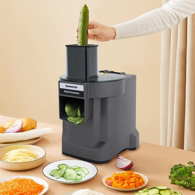 LINISHOP 3-in-1 Commercial Vegetable Processor Countertop Vegetable Slicer Shredder Dicer