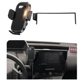 soukeo Upgraded Car Phone Holder Fits for Toyota BZ4X 2023 2024, Subaru Solterra 2023 2024 Auto Accessories(Only fit for 8/12.3-Inch Screen),Cradles Adjustable Cell Phone Mount for 4-7 in Phones