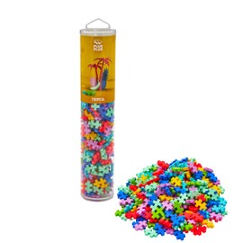 Plus-Plus 9604261 Ingenious Construction Toy, Tropical, Creative Building Blocks Tube, 240 PiecesPlus Plus PP4261 Construction Game, Multicoloured, Mini, Tropical