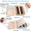 PUGPIU Bible Cover Case for Women, Large Quilted Bible Bag