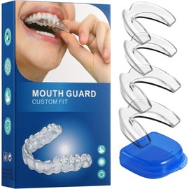 Mouth Guard for Grinding Teeth at Night & Clenching Teeth 2 Size - Upgraded Safety EVA Material Night Guards for Adults & Teens, Reusable Anti-Grinding Dental Guard for Bruxism Protection