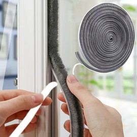 Weather Stripping Door Window Seal Strip 33 Ft, Selfadhesive Strong Adhesion, soundproofing, Draft Blocker, Dustproof, Suitable for Doors and Windows Cabinet Doors, 0.35 Wide X 0.2 Inch Thick, Gray
