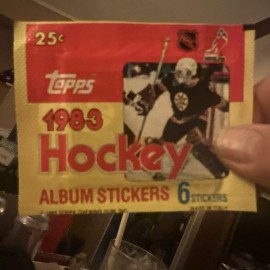 1983 Topps Hockey Album Stickers Sealed Pack w/ 6 Stickers