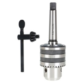 TINVHY Heavy Duty Drill Chuck, 1/32 Inch To 5/8 Inch Drill Chuck for Lathe Drill Chuck Adapter Converter with Chuck Key and MT2 Shank 2 Morse Taper Arbor
