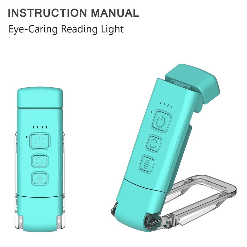 LED Reading Light USB Rechargeable Clip-on Book Light Portable Eye-Care